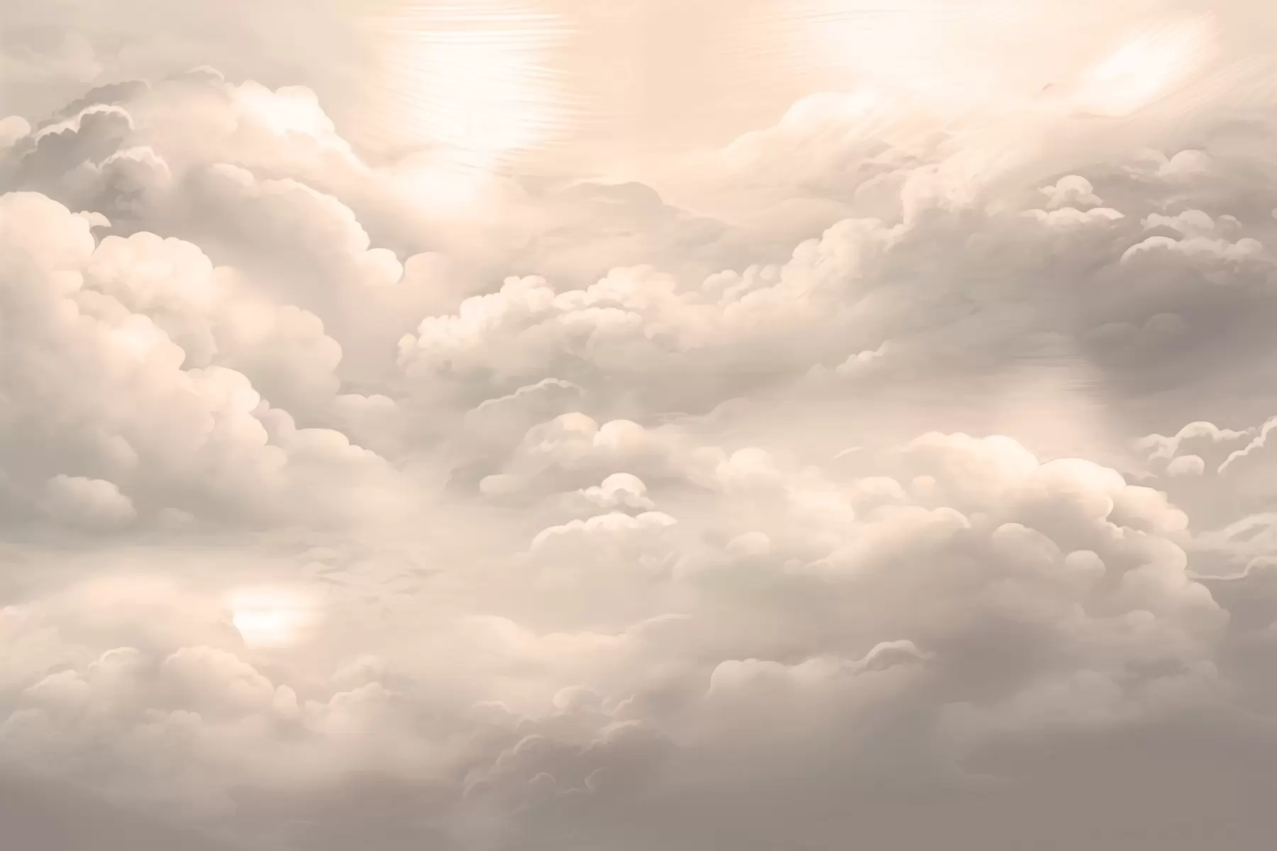 murais de parede Nuvens em cor sépia w02189