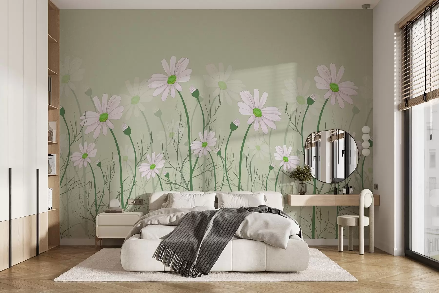 murais de parede Flores delicadas dançando na brisa w00802v2