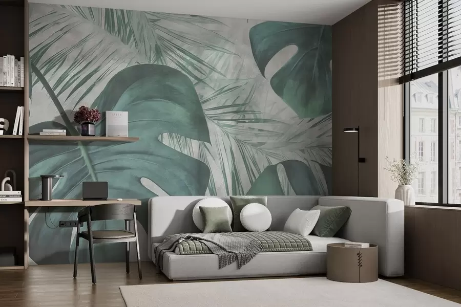 murais de parede Folhas tropicais w01888