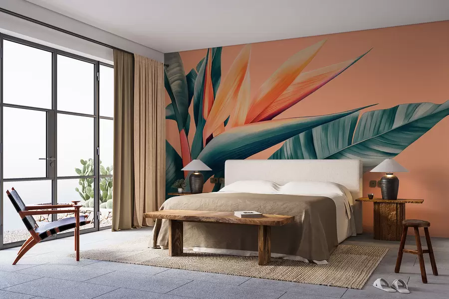 murais de parede Grande strelitzia w08454