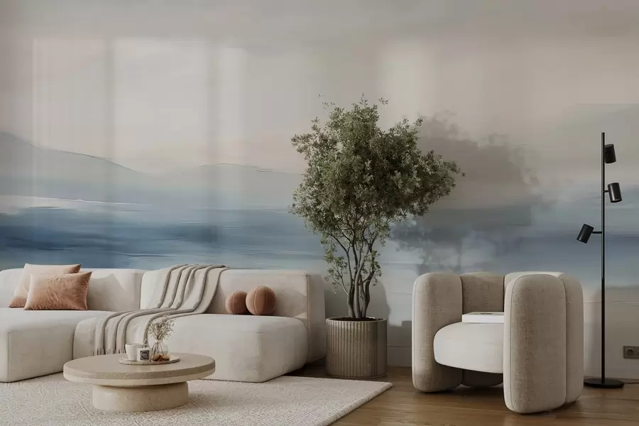 murais de parede Paisagem marítima minimalista w02409
