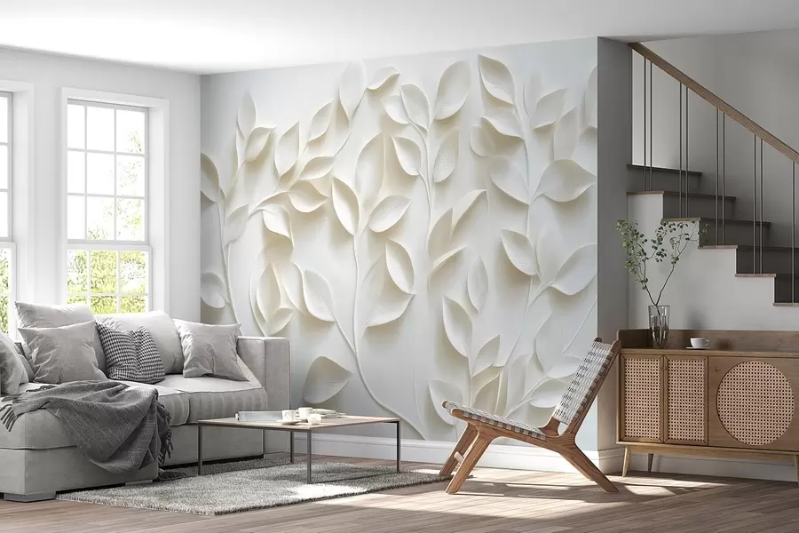 murais de parede Ramos volumosos com folhas w02504