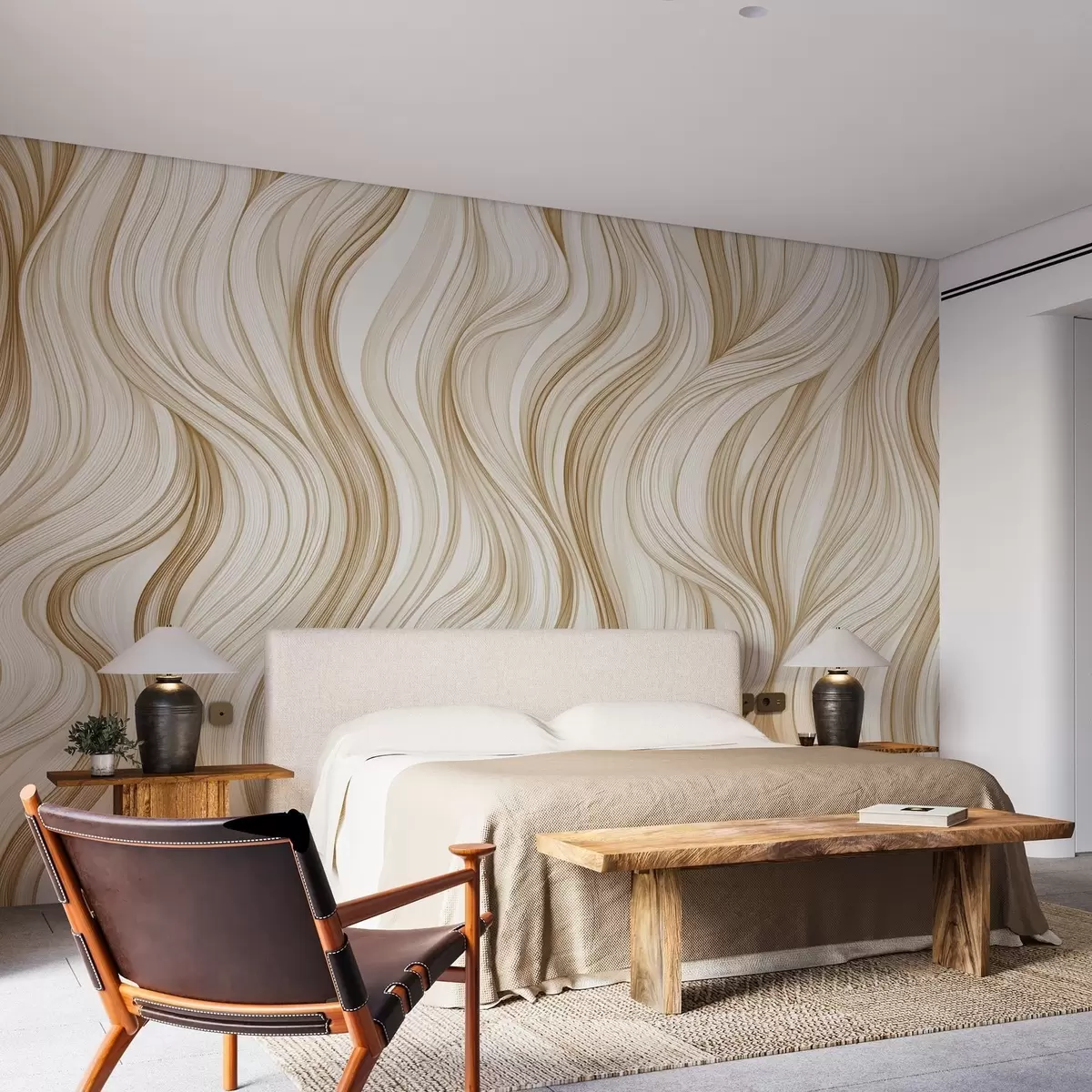 murais de parede Ondas verticais suaves w02505
