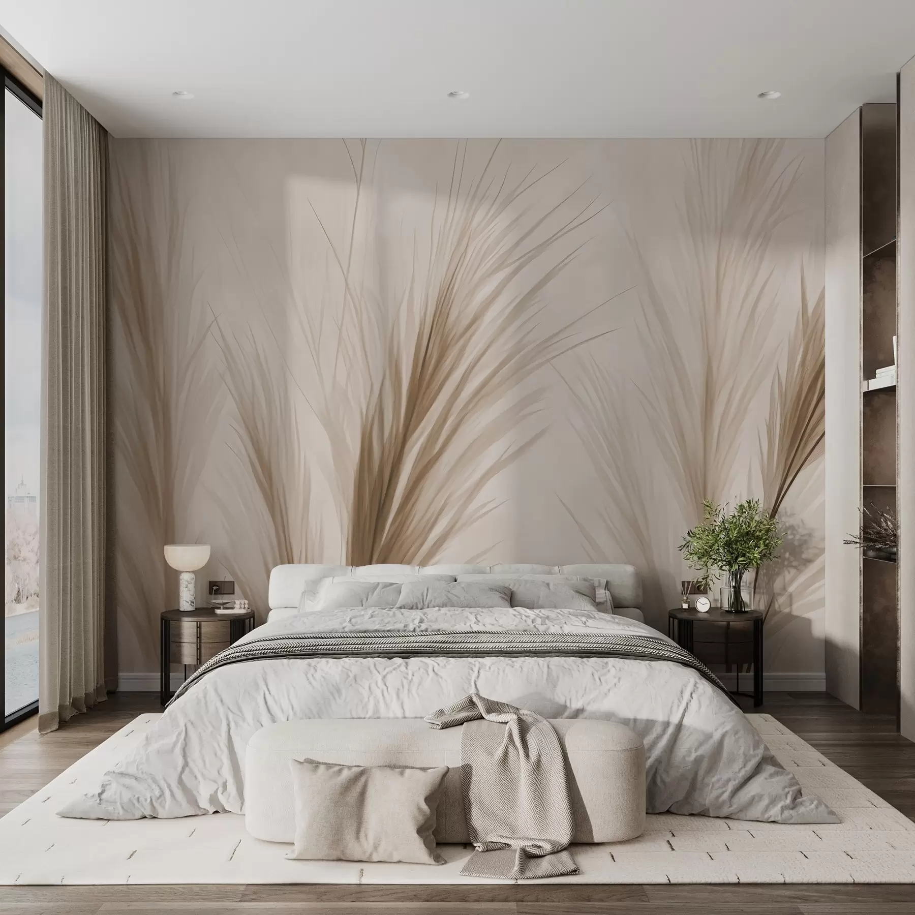 murais de parede Espigas de grãos luxuosas w02506
