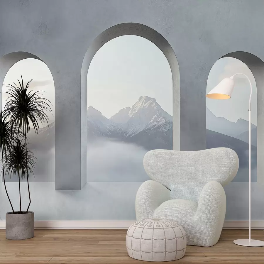 murais de parede Paisagem brilhante atrás de um arco w02510