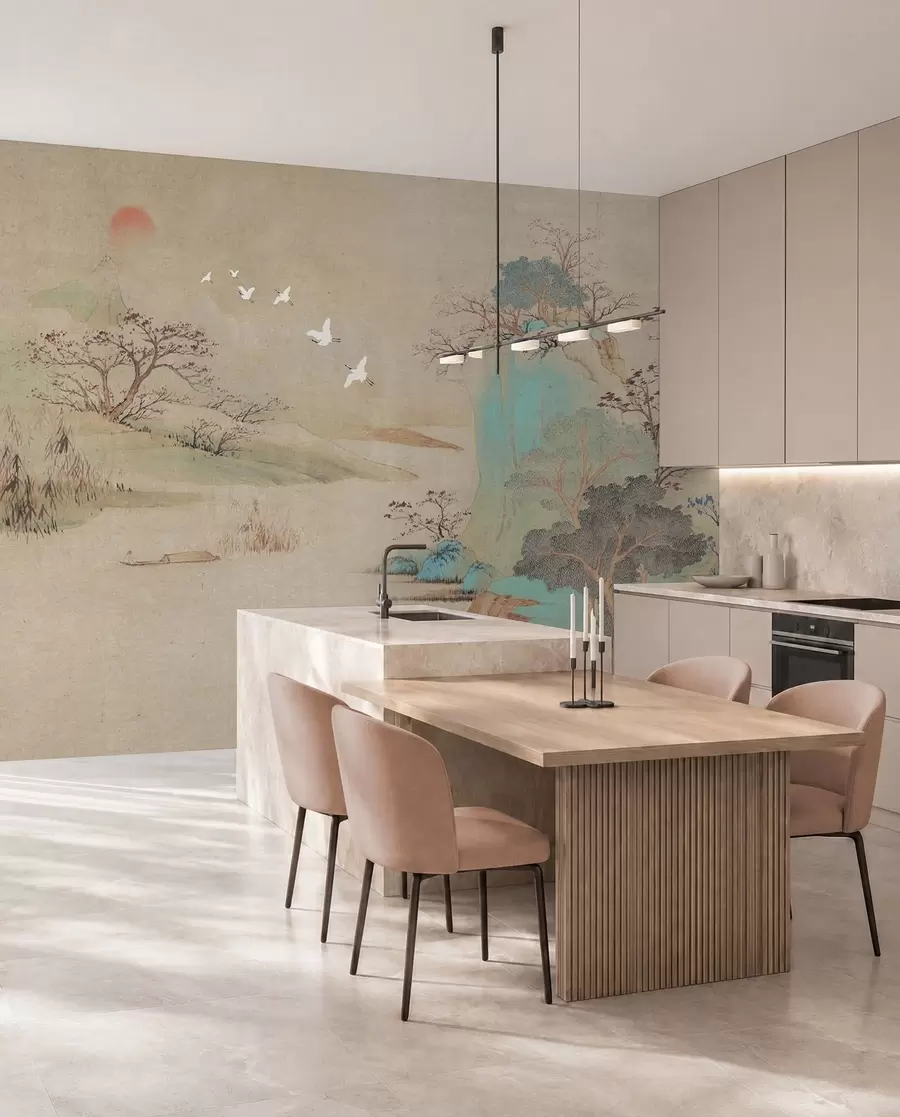 murais de parede paisagem em estilo chinês u42038