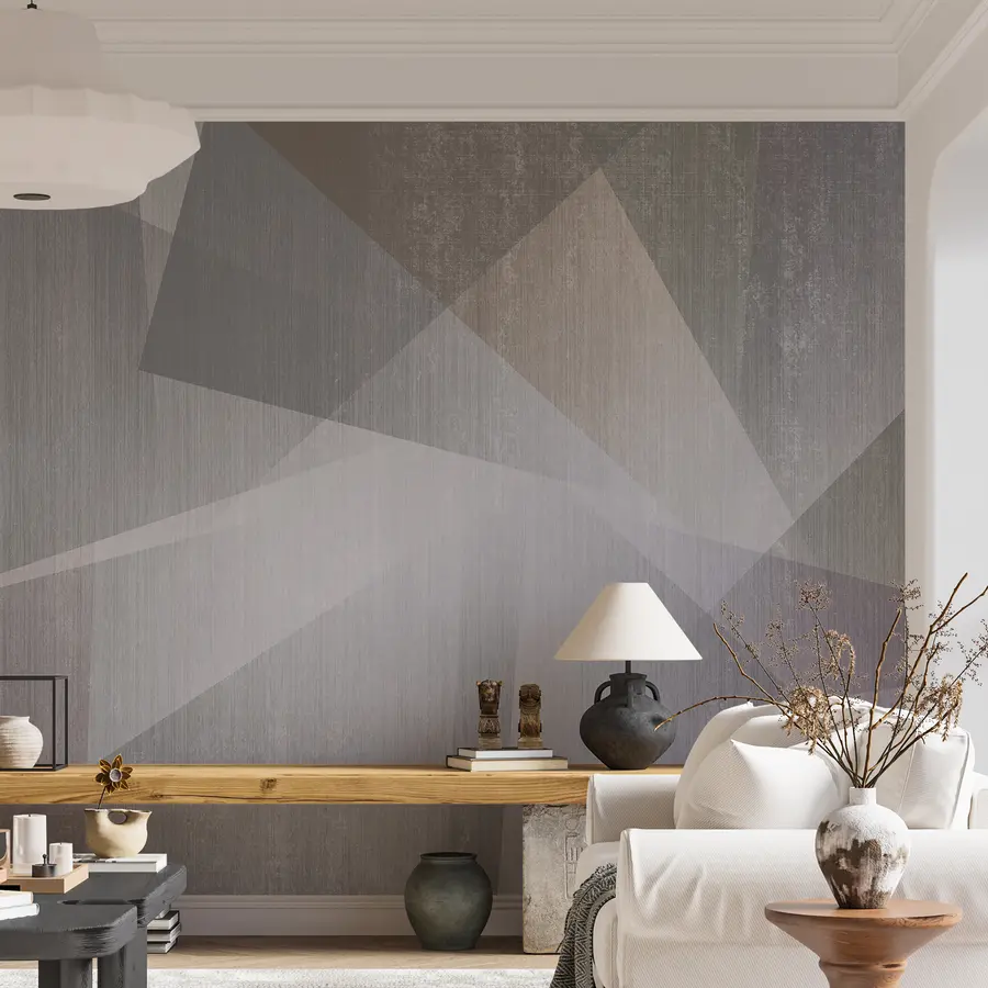 murais de parede Retângulo, cinza e arte u45929