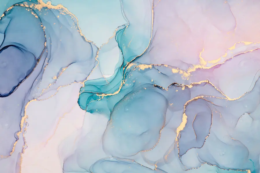 murais de parede Mármore - azul, rosa u49408