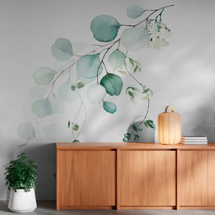 murais de parede ramo com folhas u51026