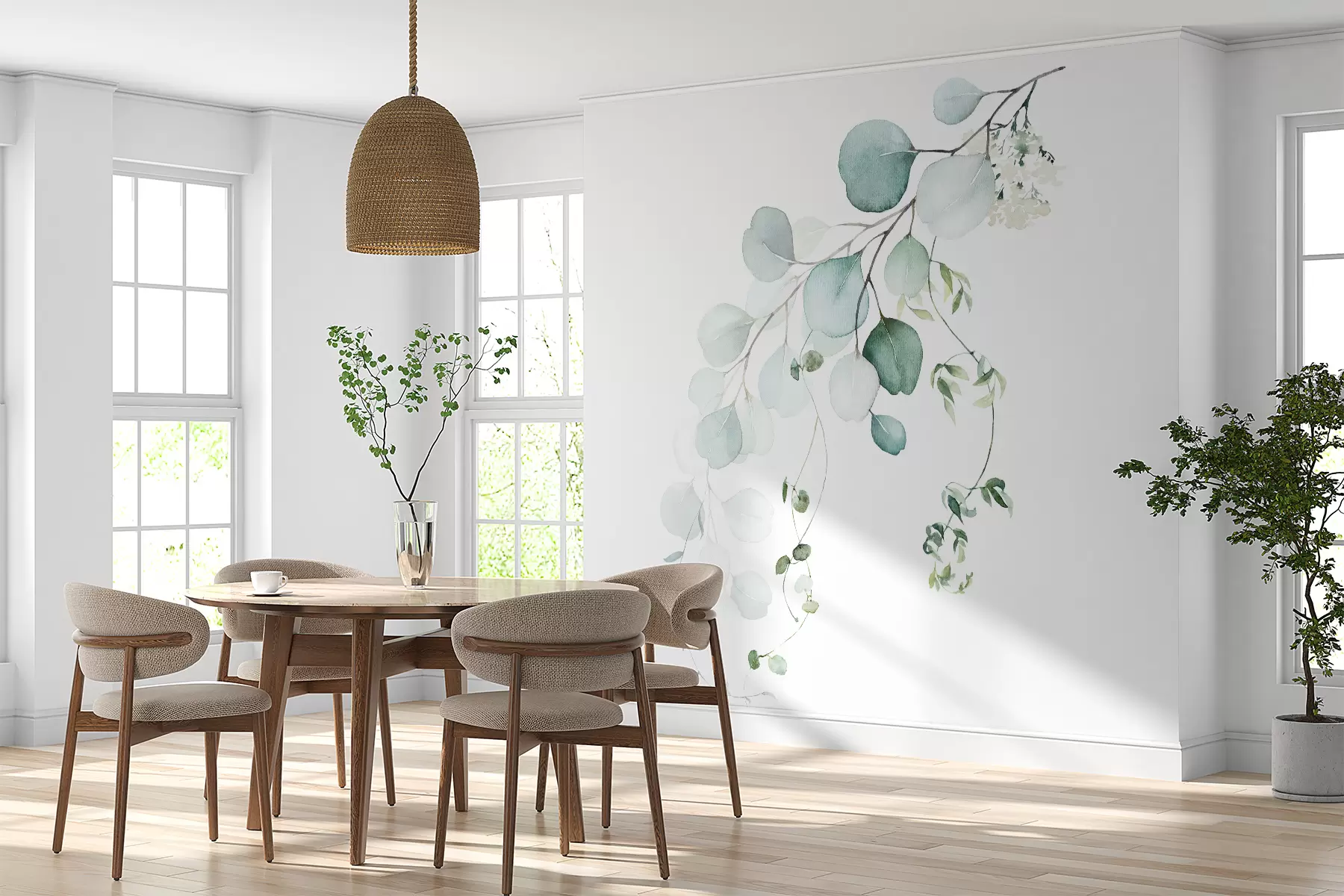 murais de parede ramo com folhas u51026