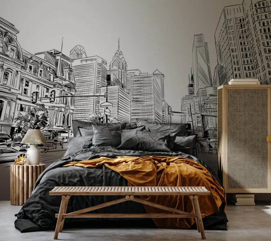 murais de parede Edifício, diurno e arranha-céu u51069