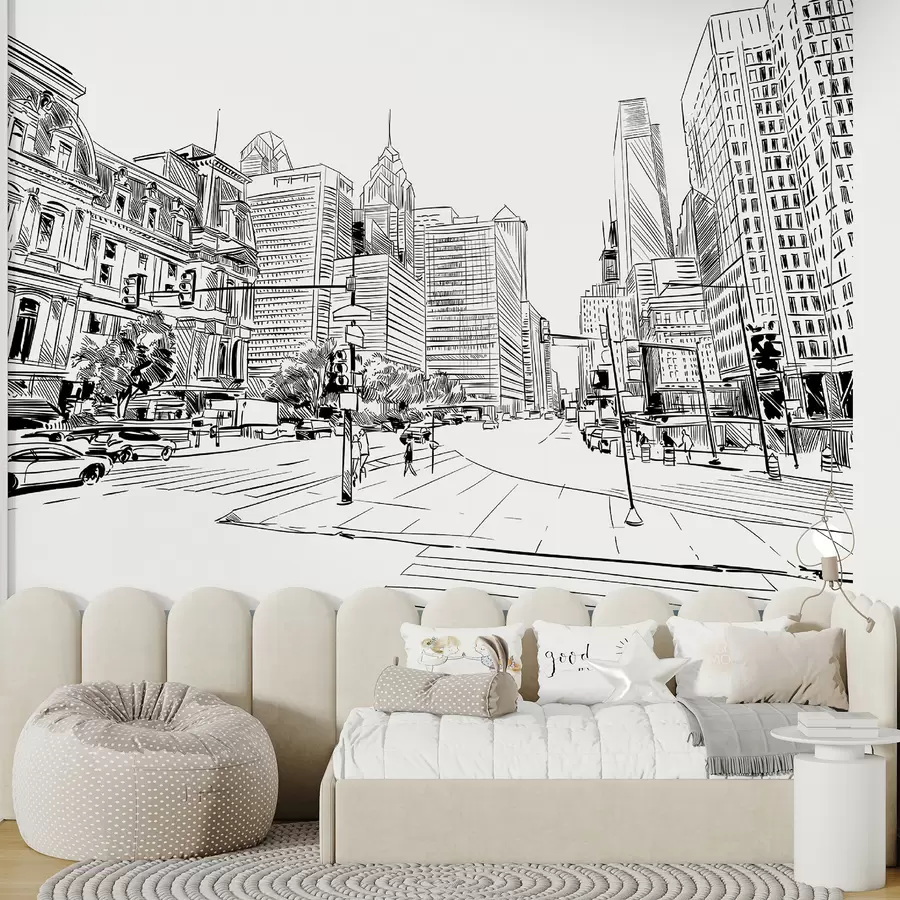 murais de parede Edifício, diurno e arranha-céu u51069