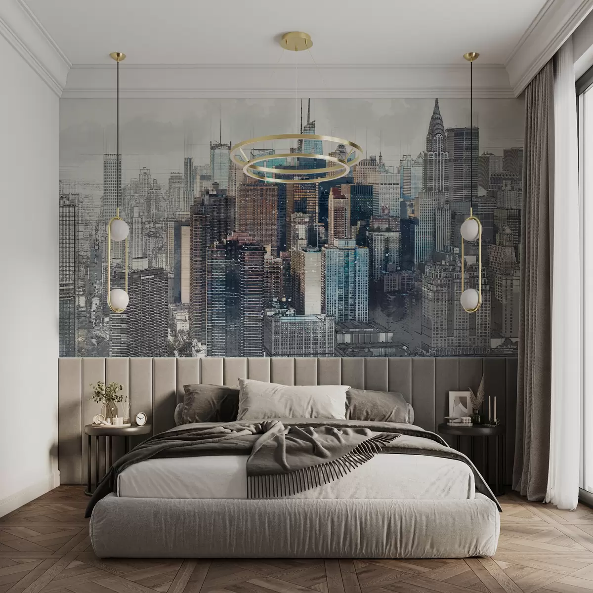 murais de parede Arranha-céu, construindo e mundo u51081