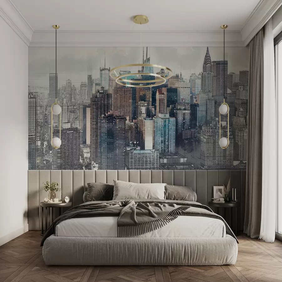 murais de parede Arranha-céu, construindo e mundo u51081