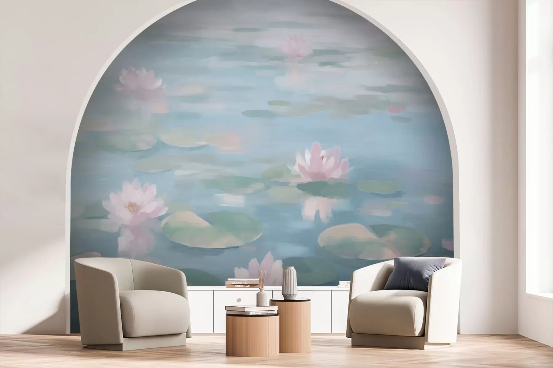 murais de parede Flores de nenúfar w08548