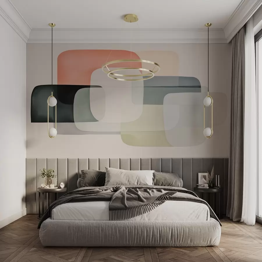 murais de parede Composição geométrica abstrata w02586