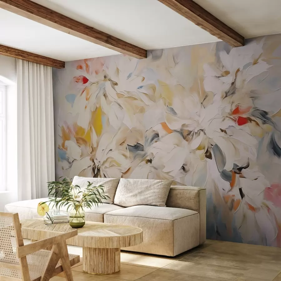 murais de parede Imitação de abstração brilhante de traços de pintura w02595