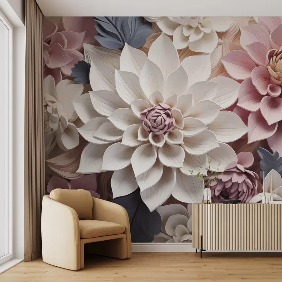 murais de parede Flores grandes w08513