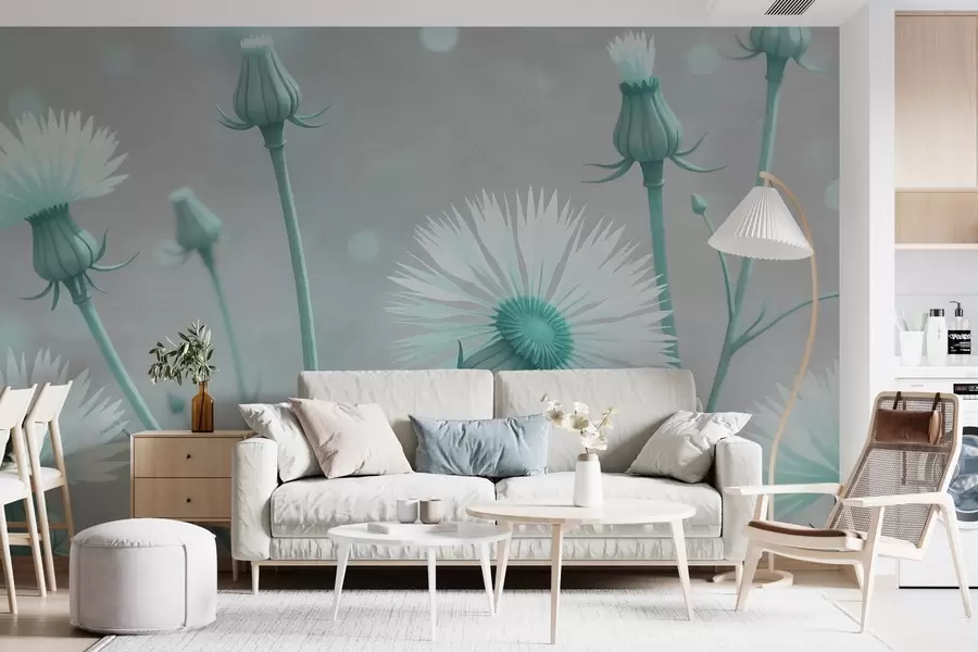 murais de parede Dandelions pintados e arejados w02614v1