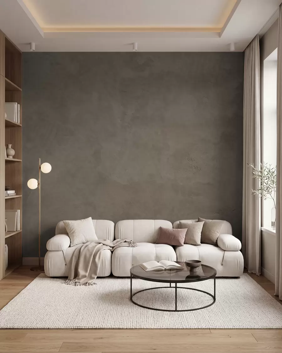 murais de parede Fundo marrom e bege com efeito de parede de concreto w02553v3