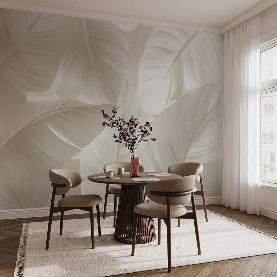 murais de parede Folhas grandes e delicadas w08565