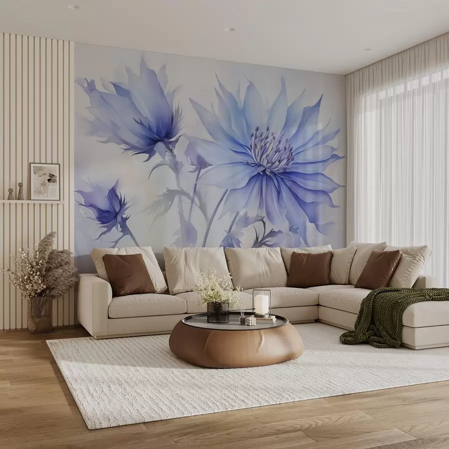 murais de parede Imitação de flores de milho em estilo aquarela w02710