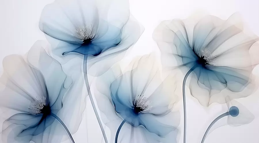 murais de parede Flores transparentes w02696