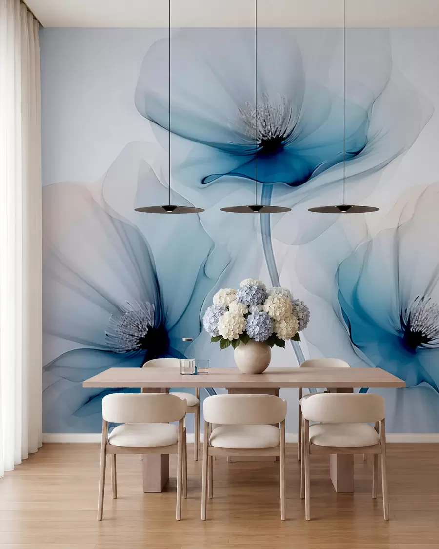 murais de parede Flores transparentes w02696