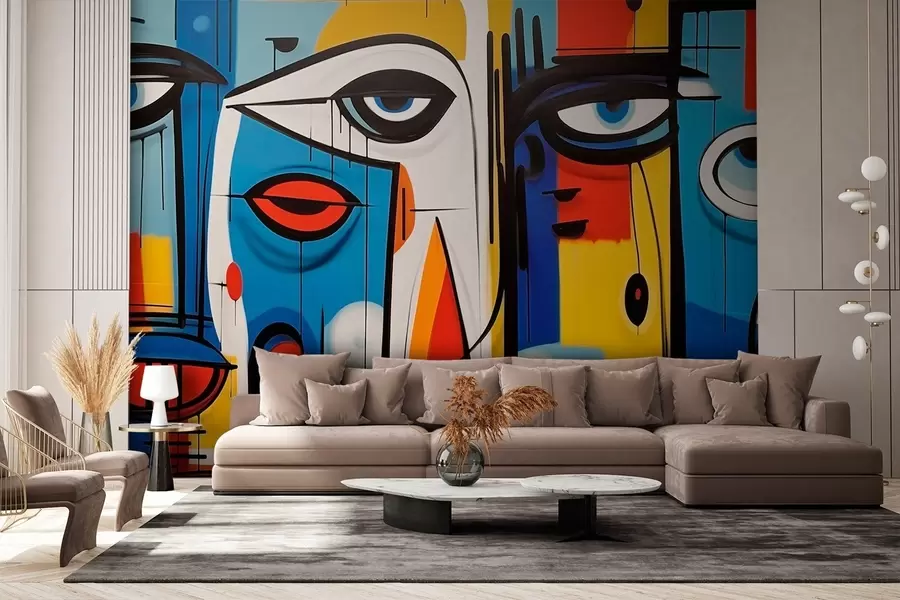 murais de parede Retrato abstrato w02698