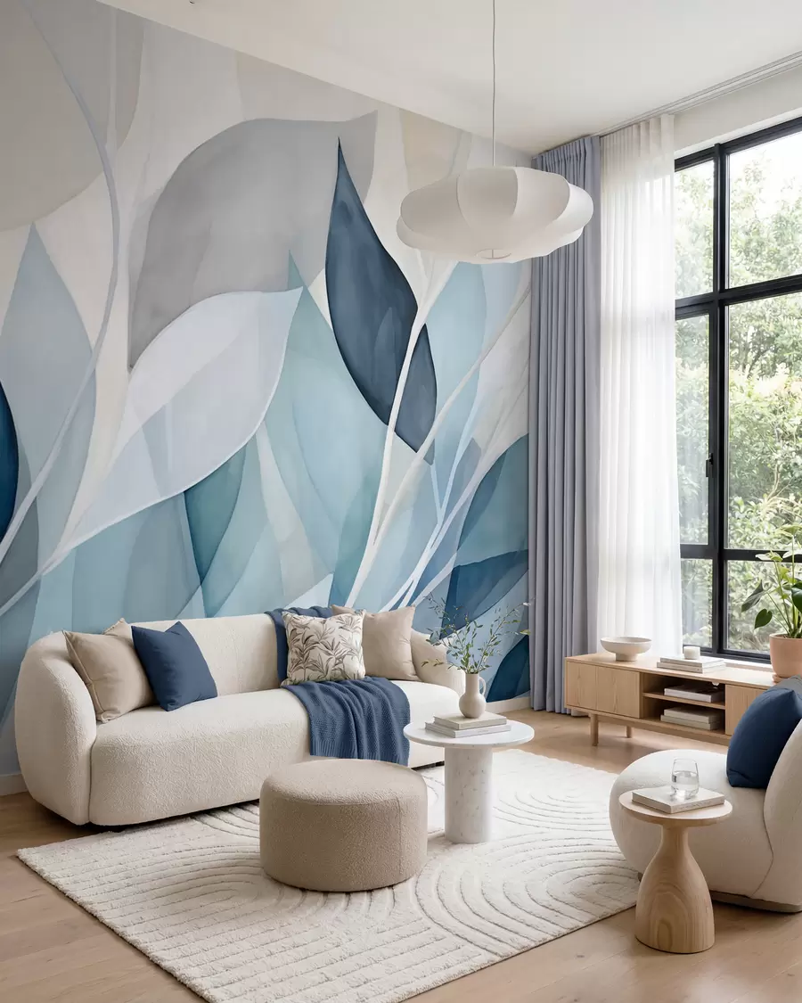 murais de parede Folhas abstratas w02701