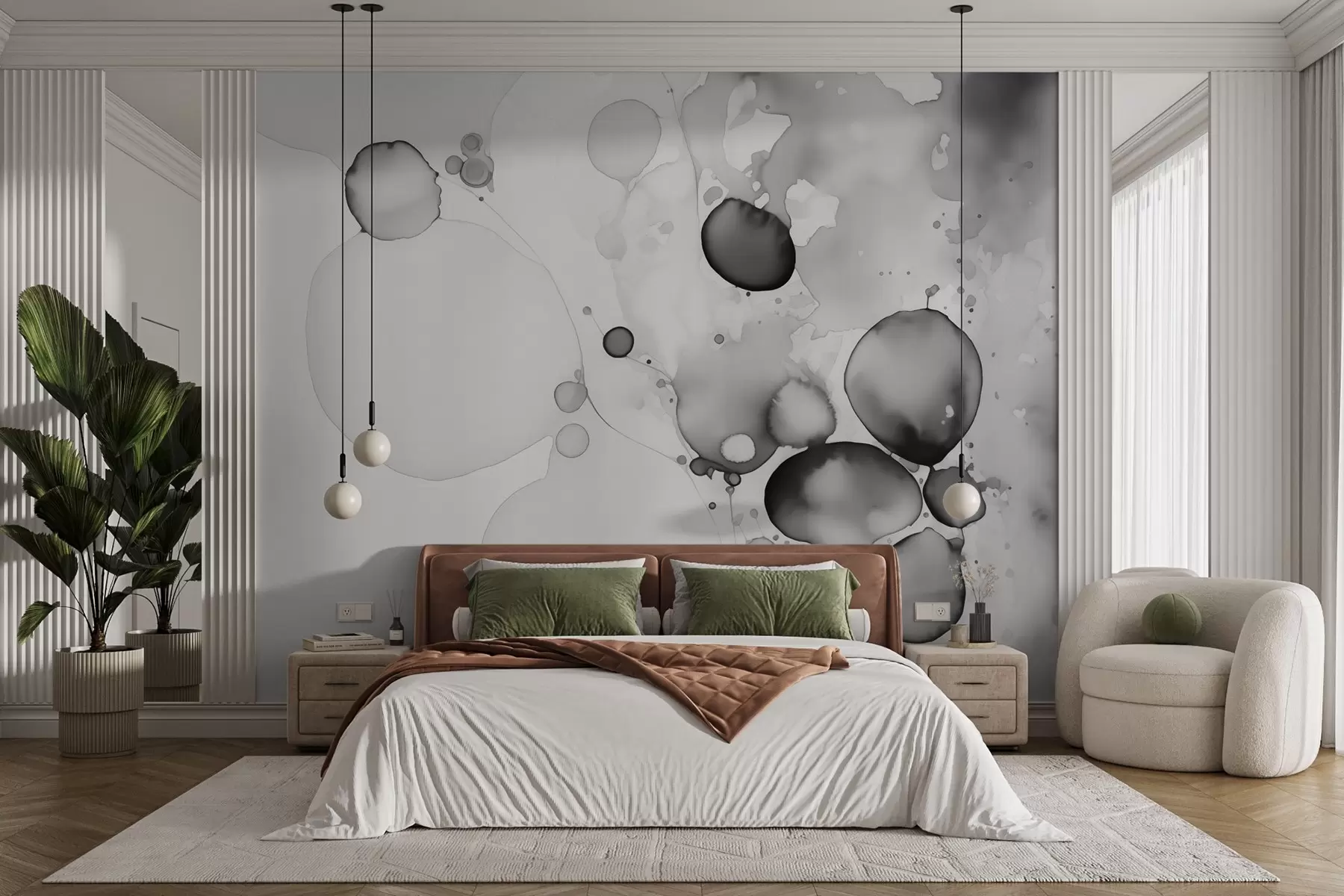 murais de parede Imitação de manchas em aquarela úmida w02719