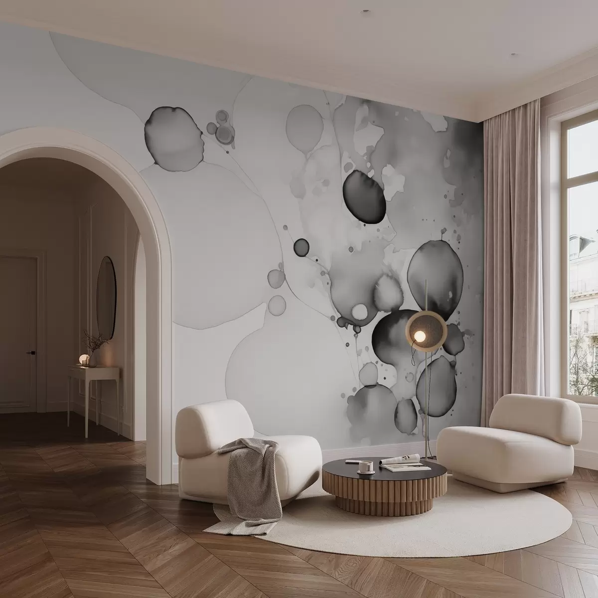 murais de parede Imitação de manchas em aquarela úmida w02719