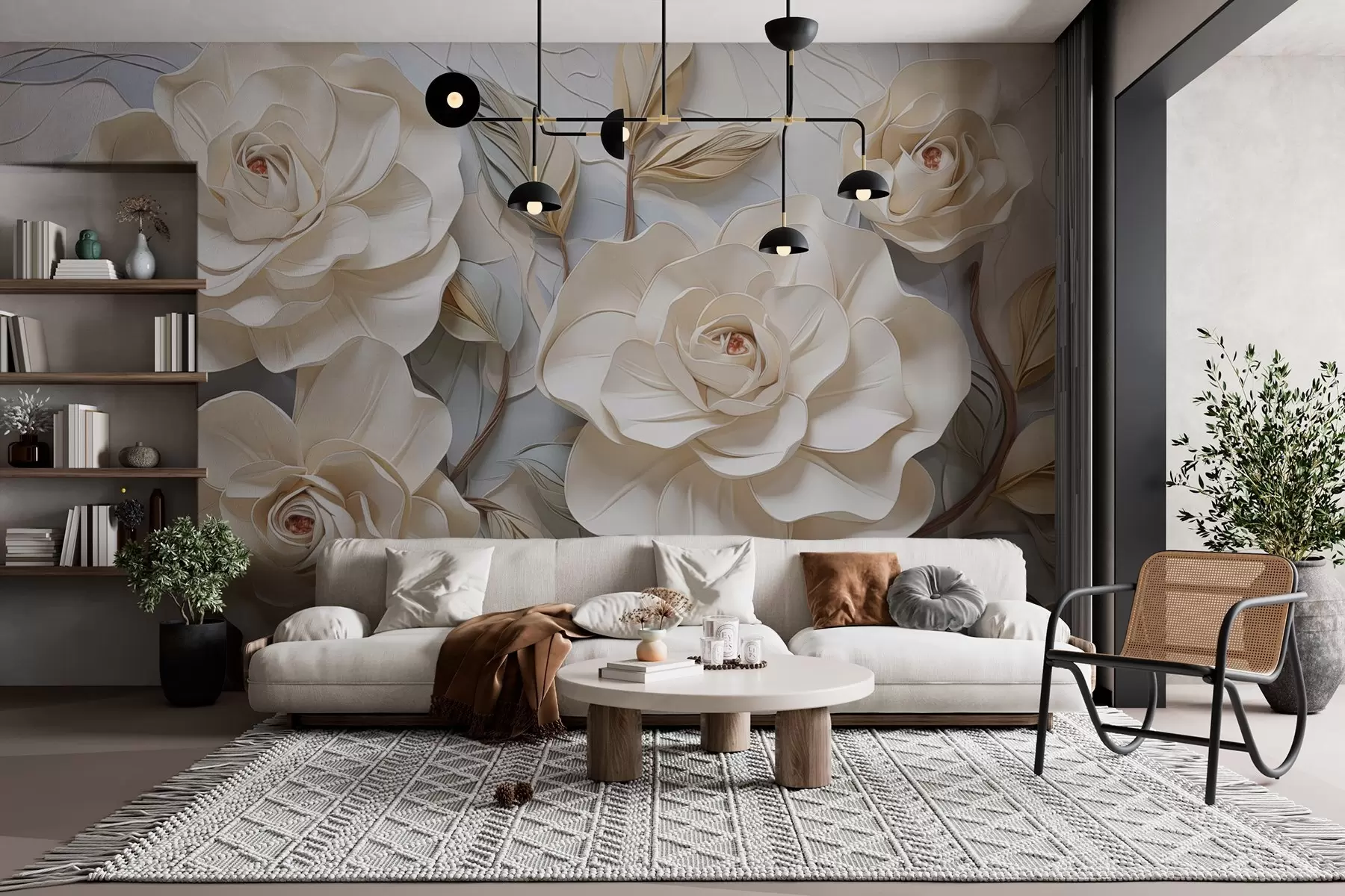 murais de parede Rosas brancas w02798