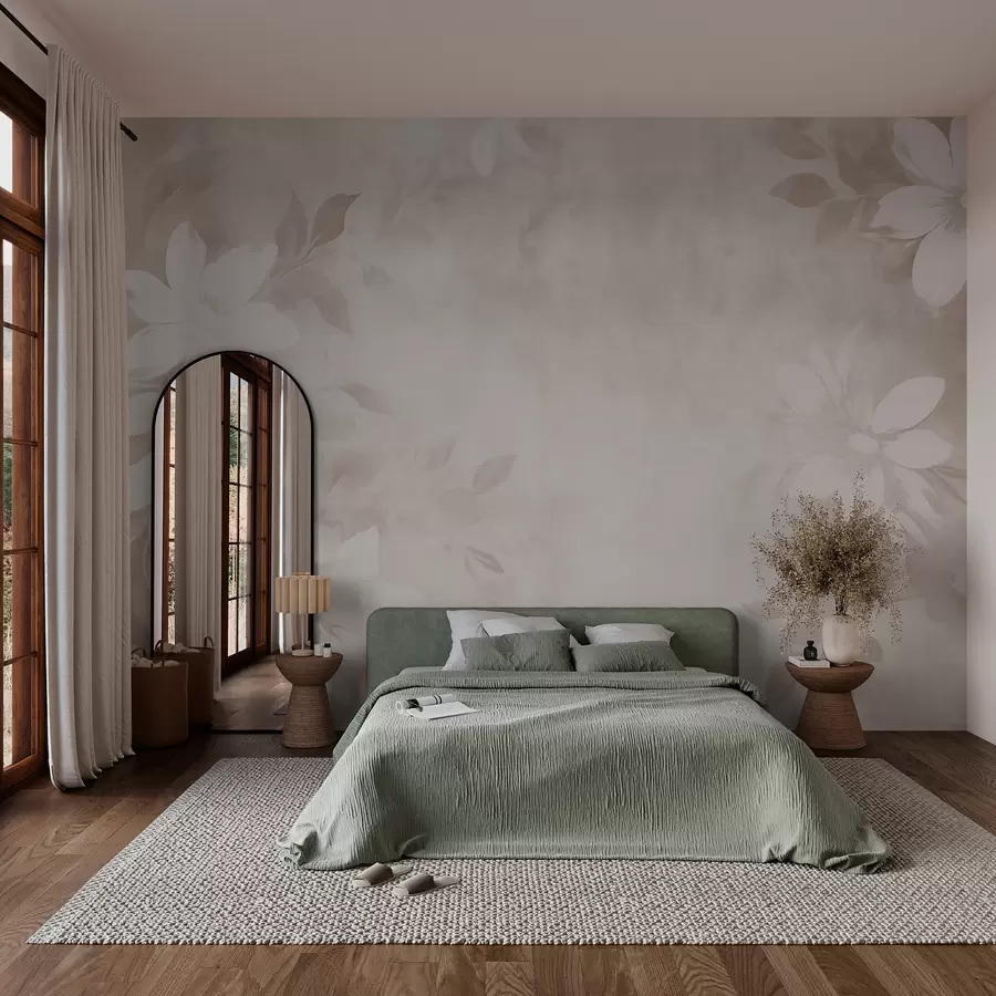 murais de parede Fundo floral delicado w02815