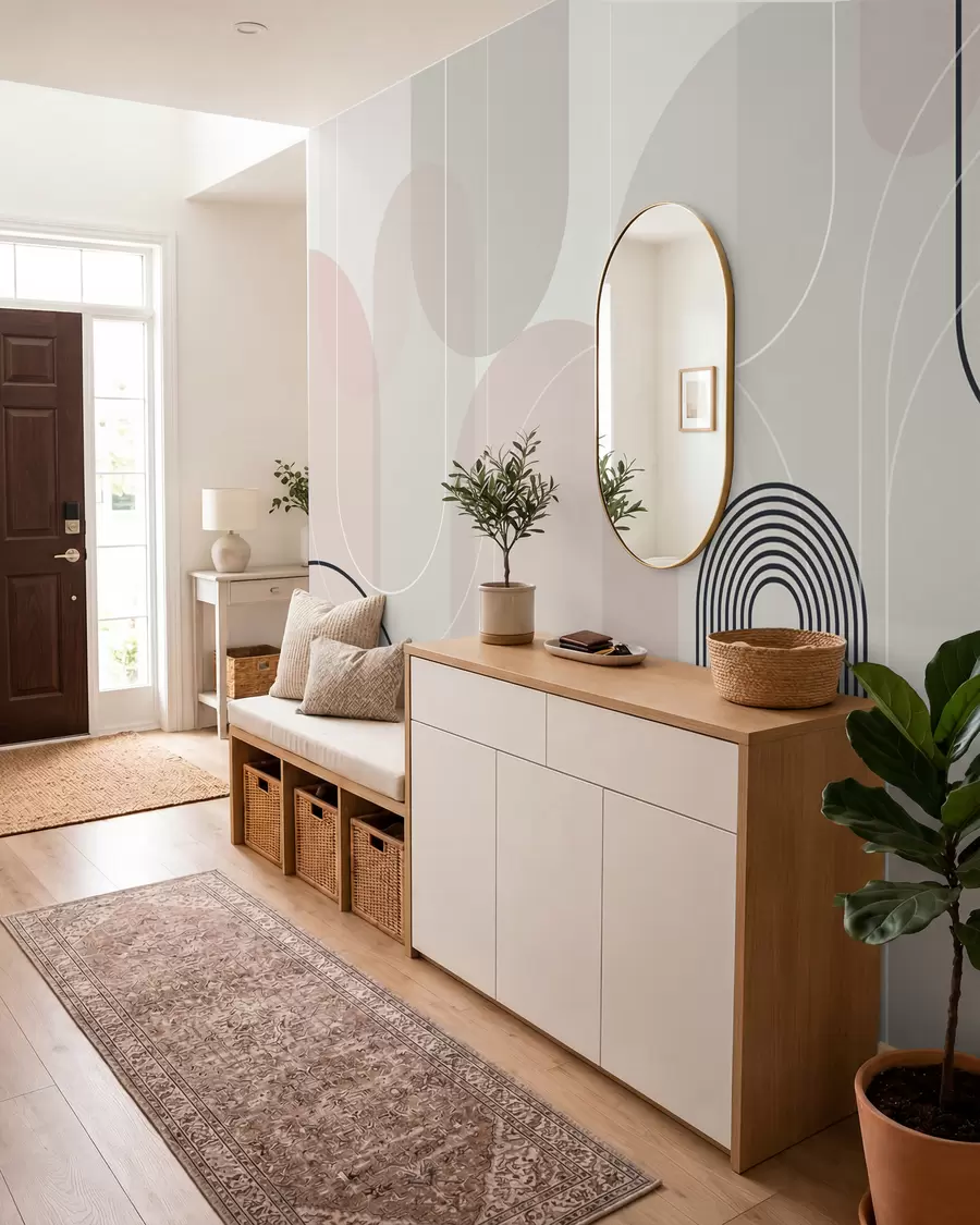 murais de parede Arcos minimalistas e elegantes w02826