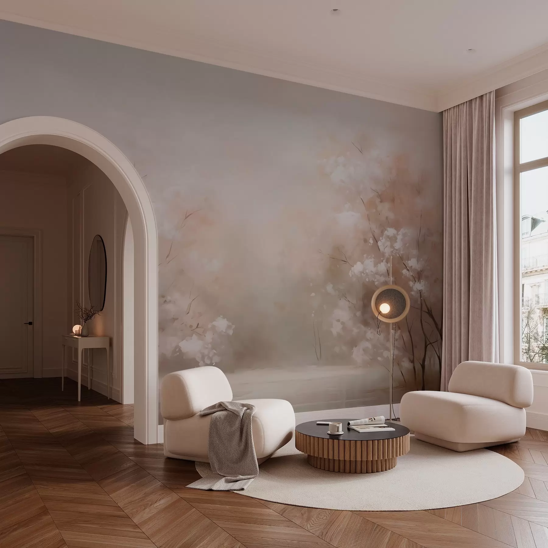 murais de parede Grove imitação abstrata de pintura w02924