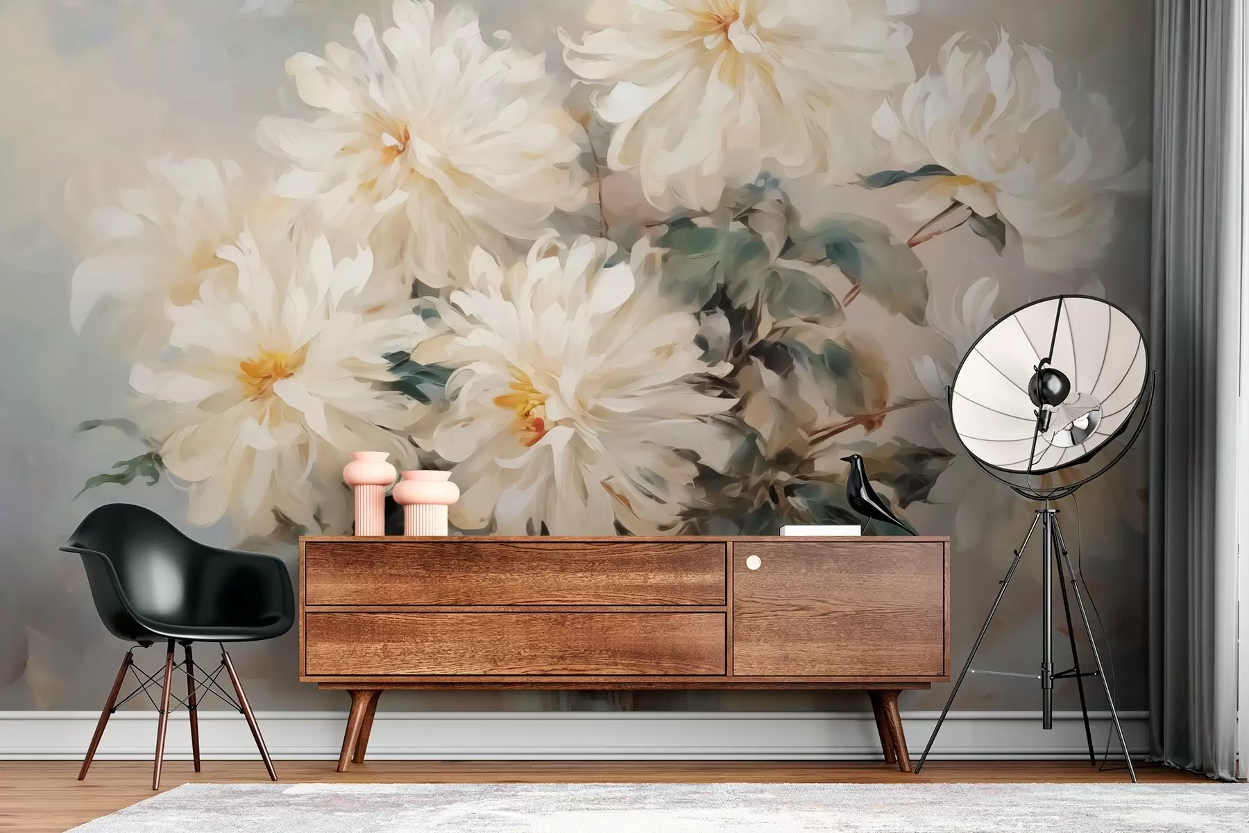 murais de parede Pintura de imitação de crisântemos w02925