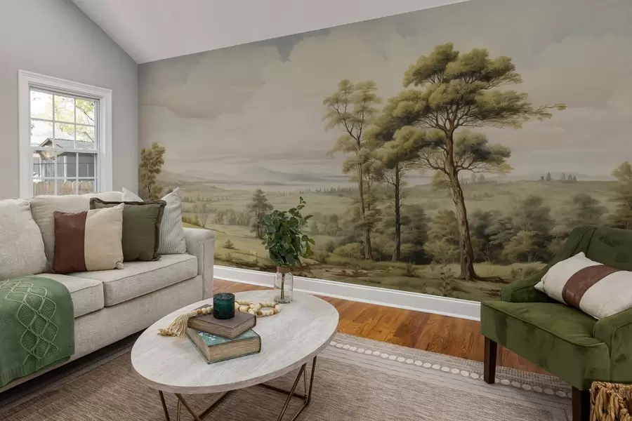 murais de parede Paisagem moderna em aquarela w02978