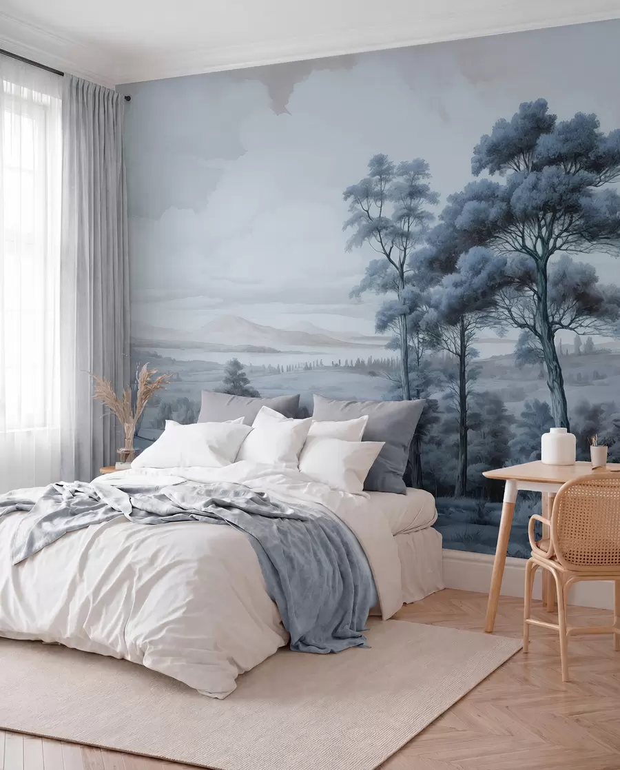 murais de parede Paisagem moderna em aquarela w02978v1