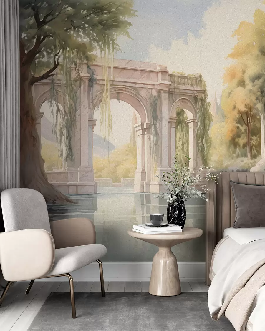 murais de parede Paisagem pintada em estilo a óleo w02989