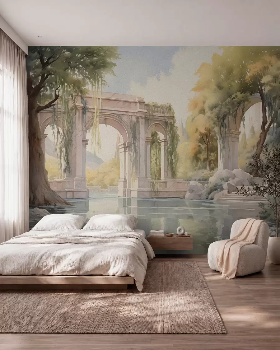 murais de parede Paisagem pintada em estilo a óleo w02989