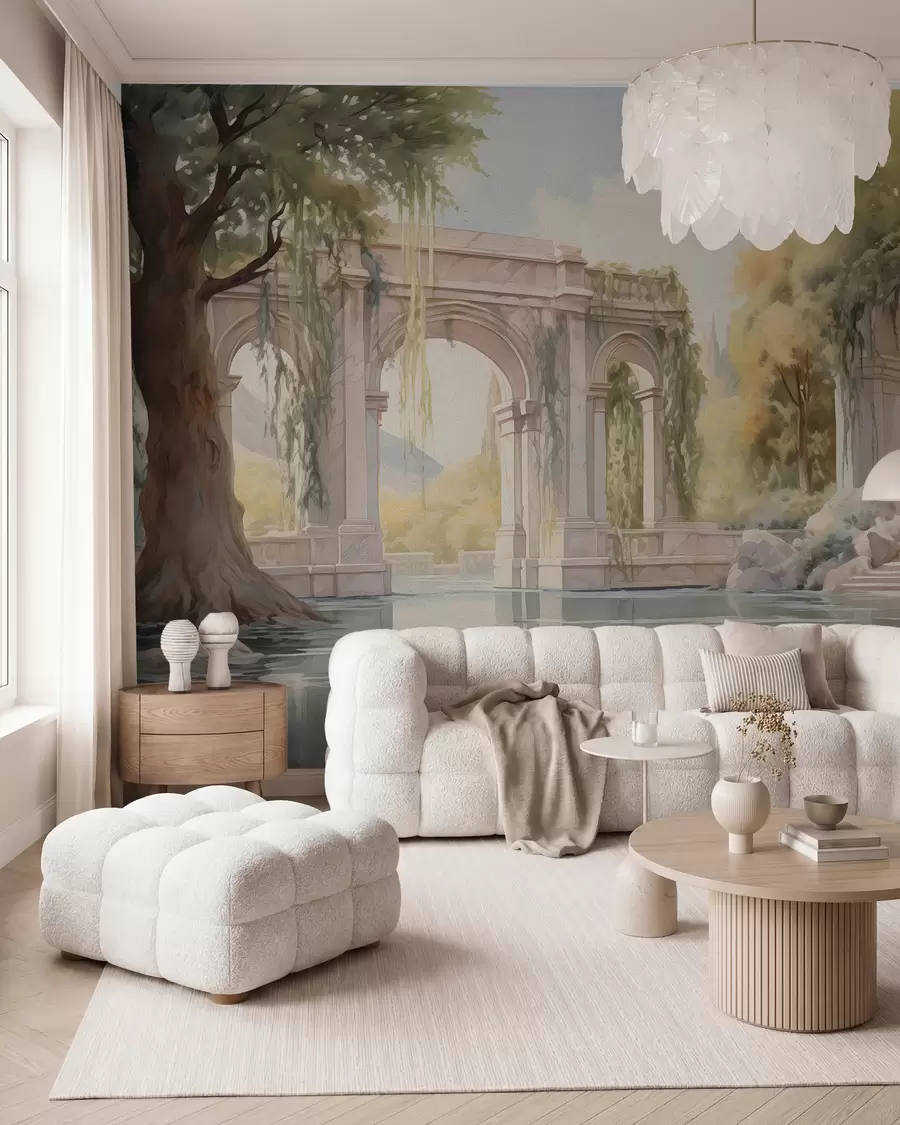 murais de parede Paisagem pintada em estilo a óleo w02989