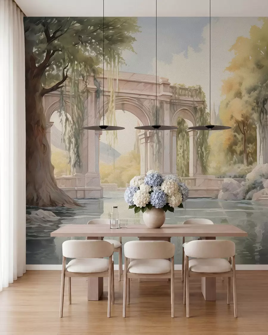 murais de parede Paisagem pintada em estilo a óleo w02989