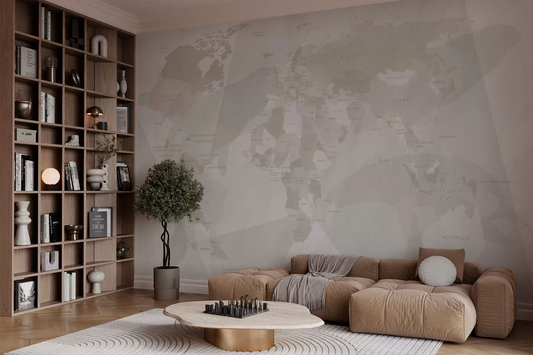 murais de parede Baleias geométricas do mapa-múndi w03007v3