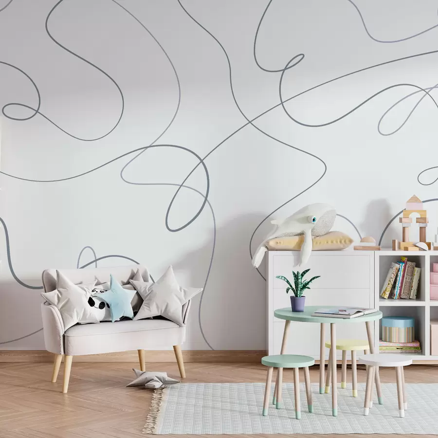 murais de parede Linhas abstratas e elegantes w03061v1