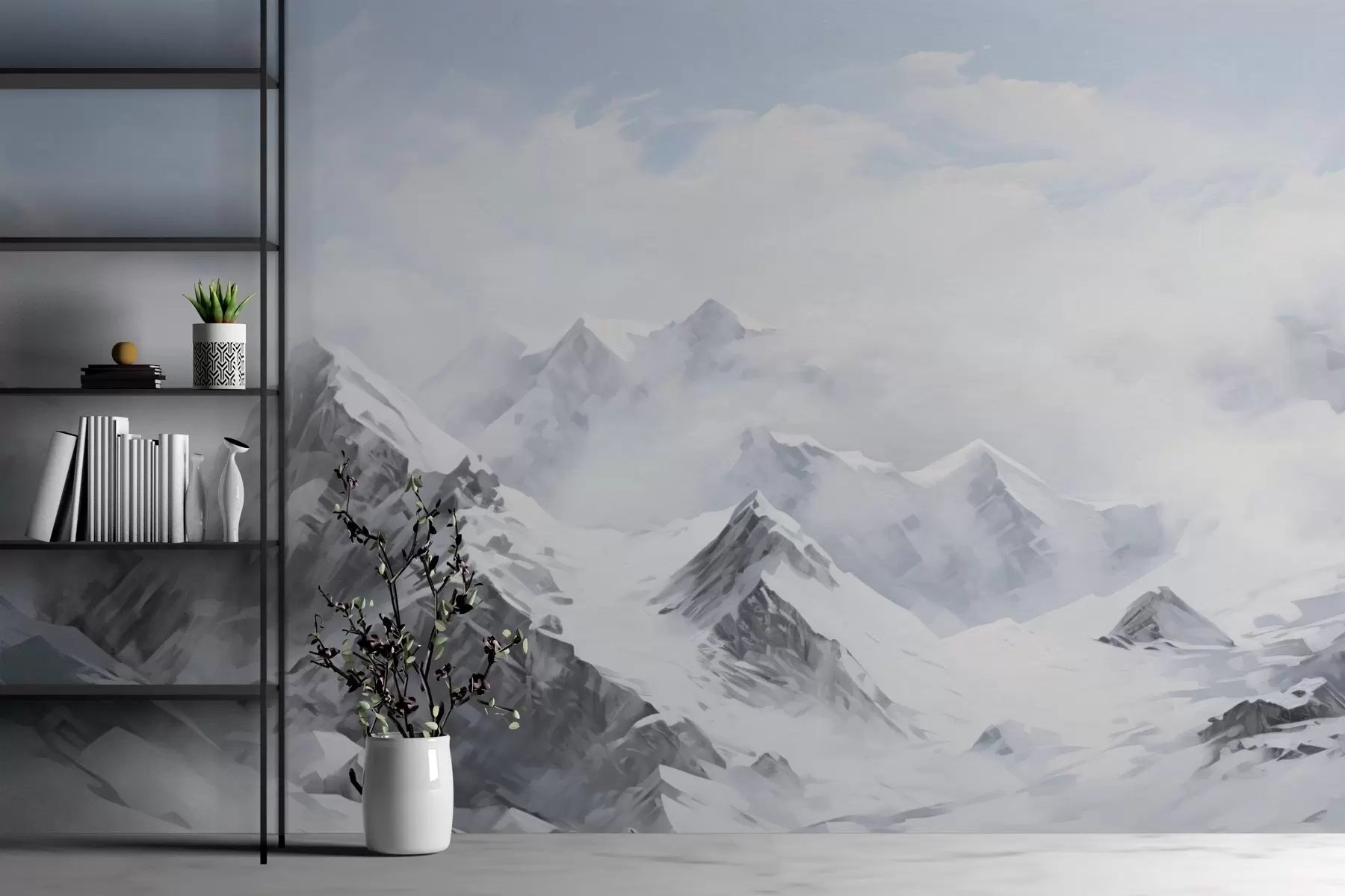 murais de parede Montanhas nevadas w03125