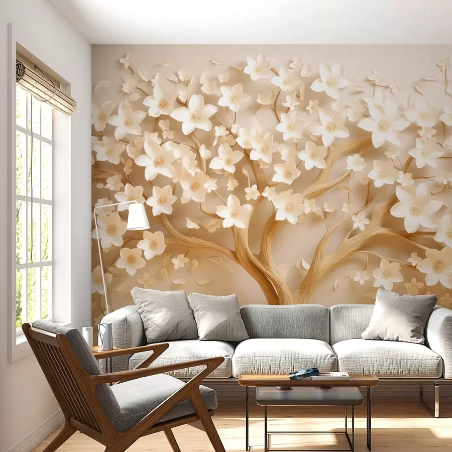 murais de parede Árvore com flores pequenas w08791