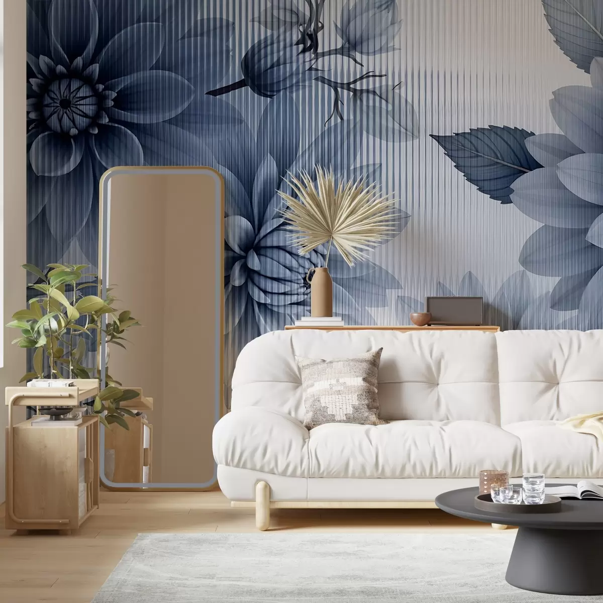 murais de parede Flores grandes atrás de um vidro w03197