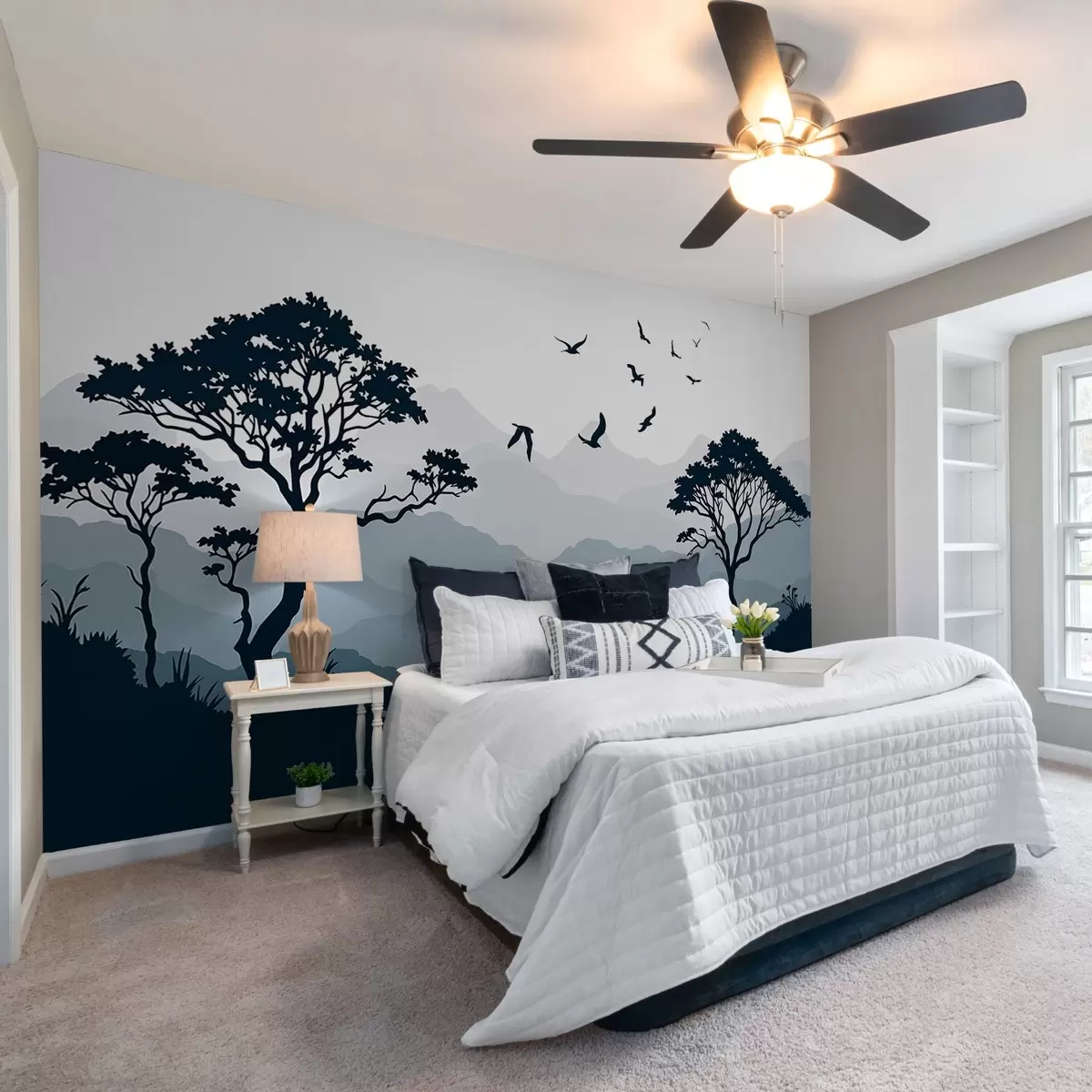 murais de parede Paisagem de silhueta w03210