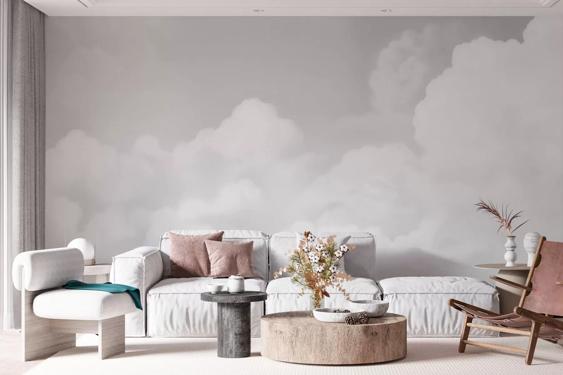 murais de parede Céu cinza e nuvens w03301v3